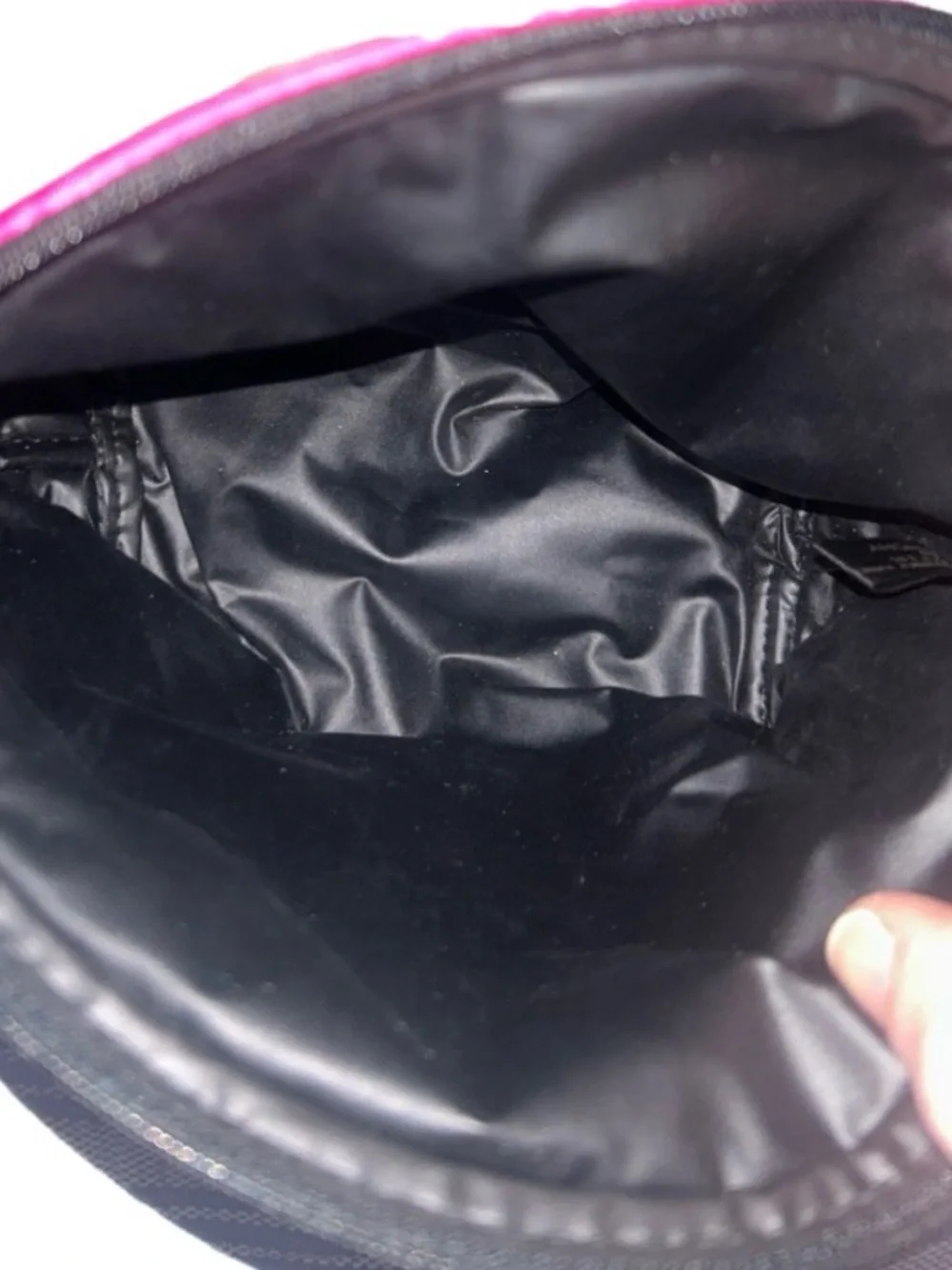 Givenchy Black Monogram Zip Makeup Bag/Cosmetic Case with Pink Zipper. EUC